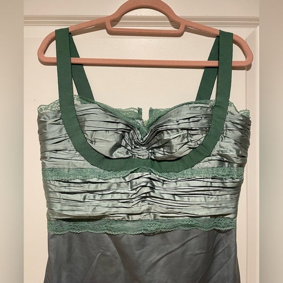 Roberto Cavalli Vintage Style Green and Purple Floral Dress - Picture 4 of 8